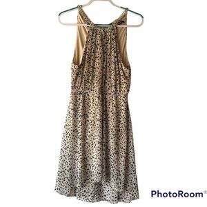 Forever 21 Women's Summer Casual High Low Dress Leopard Animal Print Dress, Sz L